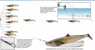 Excitador dredge teaser para pesca a currián