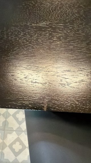 Mesa Comedor Acacia Negra y Patas Doradas