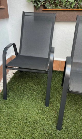 Sillas de exterior metálicas (2 unidades)