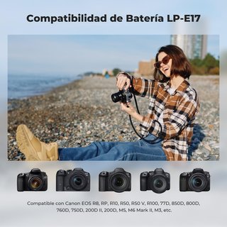 K&F CONCEPT 2x Batterie LP-E17 1050mAh