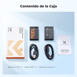 K&F CONCEPT 2x Batterie LP-E17 1050mAh