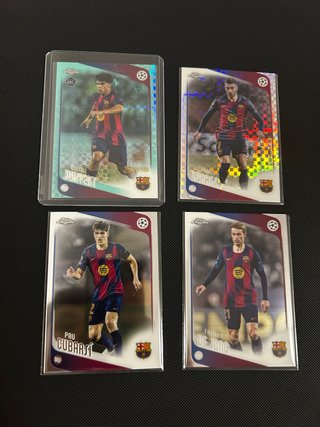 Lote 4 Cartas Topps Chrome FCB Barcelona