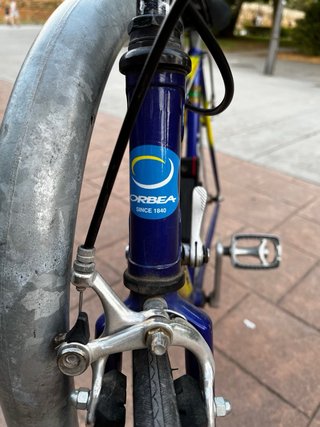 Bicicleta Orbea Vintage Azul y Amarilla