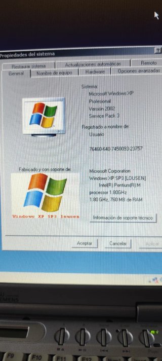 Portátil Fujitsu Siemens Gris Pentium M 745