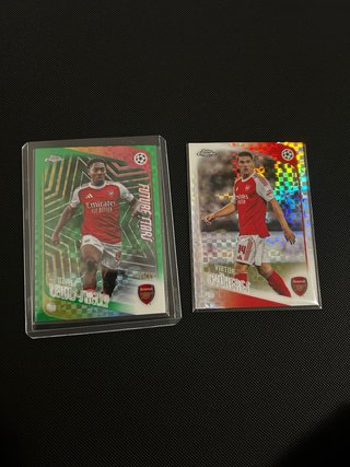 Lote 2 Cartas Topps Chrome Arsenal FC