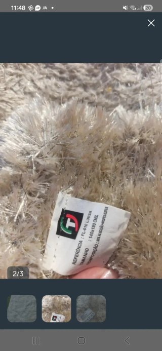 Alfombra beige y gris de poliéster