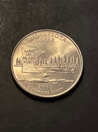 USA Quarter dollar 2005 Estado de Minnesota.
