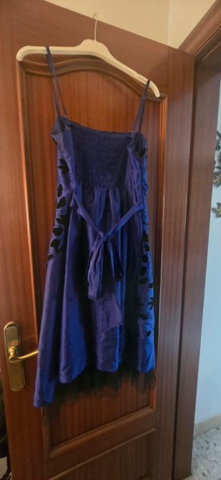 Vestido fiesta azul/negro floral