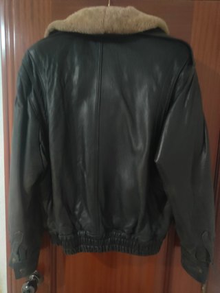 Cazadora Aviador Piel Lottusse Negra Talla L