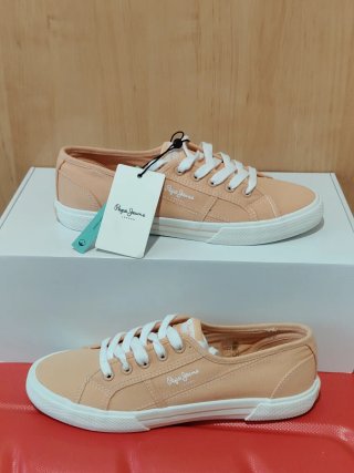 Zapatillas Pepe Jeans Icónicas Naranja y Blanco