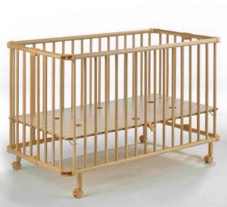 Cuna Geuther plegable con colchón
