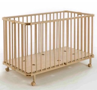 Cuna Geuther plegable con colchón