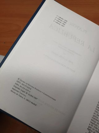 La República Platon Texto Bilingüe: Español/Griego