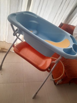 Bañera para bebé con cambiador