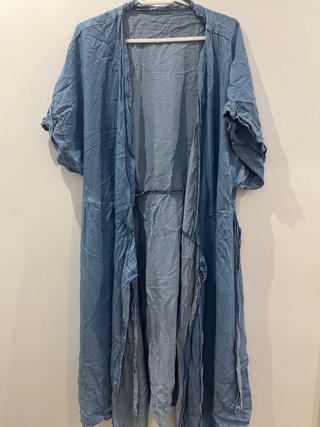 Vestido largo azul fresco