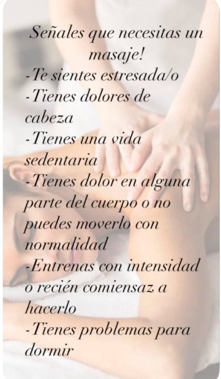 Masajes relajantes, descontracturante