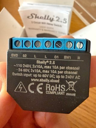 Pack 2 Shelly 2.5 WiFi Relay Switch persianas