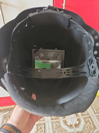 Careta de soldador con diseño