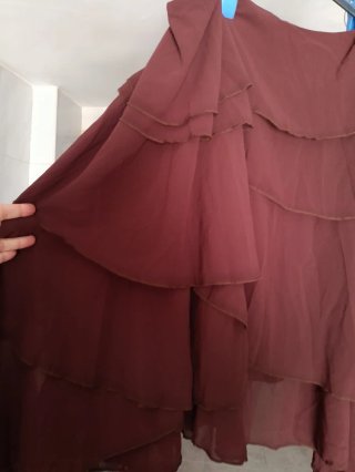 Falda tul chocolate picos talla XXL