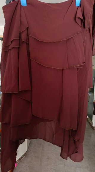 Falda tul chocolate picos talla XXL