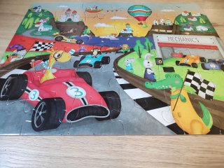Puzzle Carreras 36 piezas Eurekakids