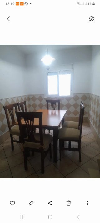 6 Sillas Tapizadas Madera Roble