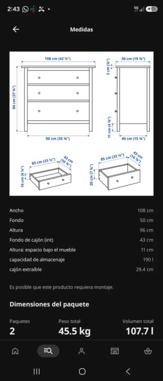 Cómoda + espejo con armario para llaves