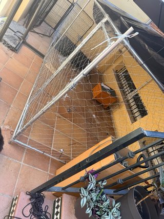 Jaula para perros 4x2 m con techo