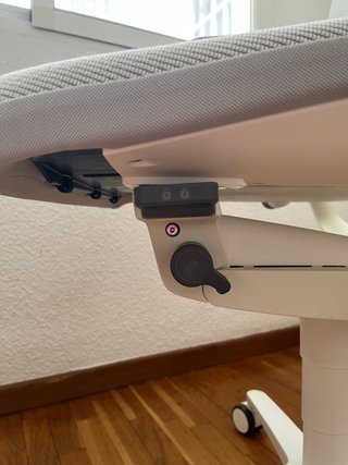 Silla ergonómica de oficina · Blanco y Gris