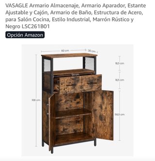 Mueble auxiliar VASAGLE industrial