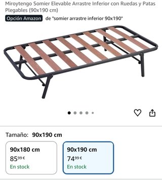 Somier Elevable 90x190