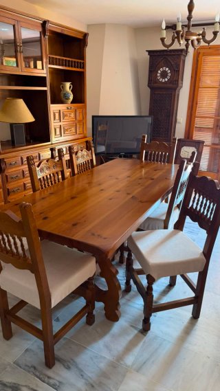 Mueble salón completo, mesa, sillas y sofá