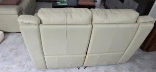 2 Sofás de Piel Beige