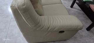 2 Sofás de Piel Beige