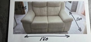 2 Sofás de Piel Beige