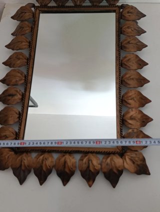 Espejo antiguo hojas dorado