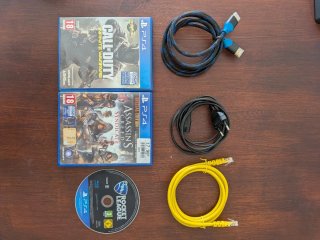 PS4 Slim 1TB Negra + Mando Azul + Juegos