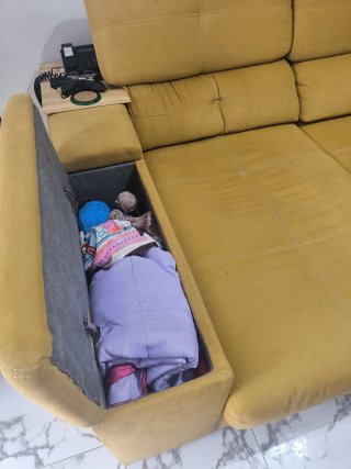 Sofá Chaise Longue 2.95m Amarillo