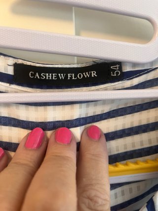 Blusa Rayas Azul y Blanca Talla 54 (48 española)