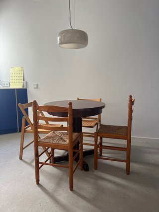 Mesa extensible madera caoba