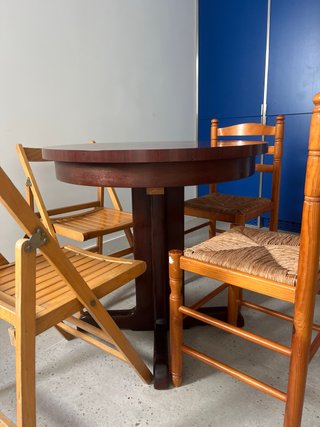 Mesa extensible madera caoba