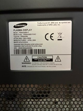 Televisión de plasma Samsung 50  “ casi nueva