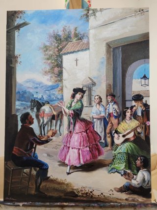 ÓLEO COSTUMBRISTA