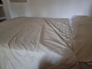 Funda nórdica beige y blanco 105