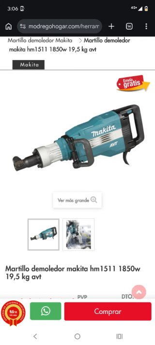 Martillo Demoledor Makita HM1511 AVT