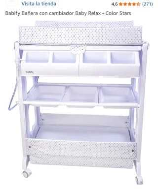 Bañera cambiador Babify Baby Relax Color Stars