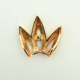 Colgante Oro Combinado con Diamante; 2,84grs.