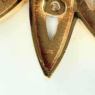 Colgante Oro Combinado con Diamante; 2,84grs.