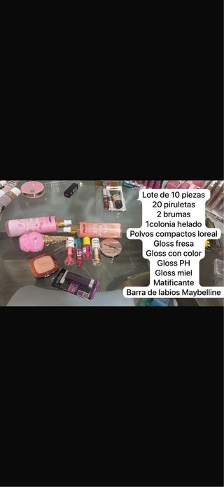Lote 10 piezas: Colonias y Maquillaje
