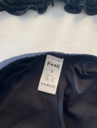 Costume bikini F**k nero